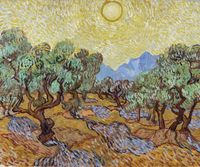 Plakat 60x50cm Olive Trees, Van Gogh Vintage do Salonu