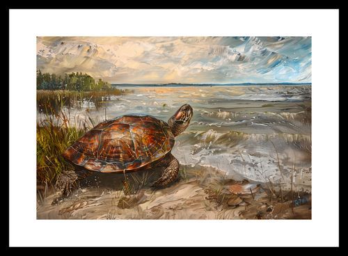 Plakat 30x20cm Nadmorski Żółw na Arena.pl
