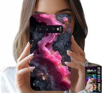 ETUI DO SAMSUNG GALAXY S10 PLUS - RÓŻOWY MARMUREK PLECKI, MODNE WZORY