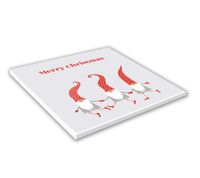 SZKLANA DESKA KUCHENNA 25x25cm - 526e Mikołaje