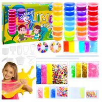 ZESTAW SLIME DO ROBIENIA GLUTÓW WIELKI KREATYWNY 120w1 BOX FABRYKA PREZENT