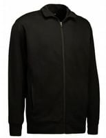 BLUZA MĘSKA OCIEPLANA ROZPINANA Z KIESZENIAMI CZARNA Z NASZYWKĄ M