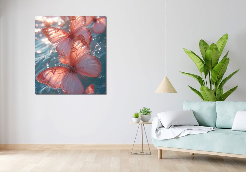 Obraz 90x100cm Świetliste Motyle zdjęcie 2