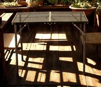 SKŁADANY STÓŁ TURYSTYCZNY KEMPINGOWY STALOWY 90x60cm REGULOWANY