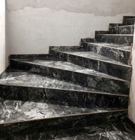 Marmuropodobne płytki na schody 100x30 GRAFIT / SZARY antypoślizgowe NOWOŚĆ