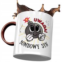 Kubek Bordowy Dla Syna Na Dzień Dziecka Na Prezent Z Nadrukiem Ze Zdjęciem