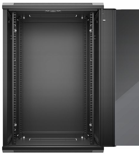 Szafa wisząca RACK 19" 18U, 450mm, Netrack F-Line, czarna, drzwi szklane na Arena.pl