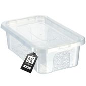 KADAX Pojemnik Organizer 4,5L Pudełko Zabawki Plastikowe Pokrywą Bezbarwny