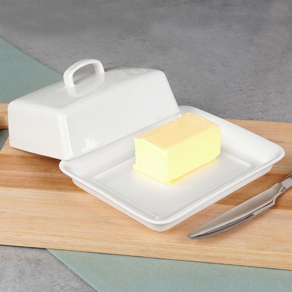 Maselniczka ceramiczna biała zdjęcie 5