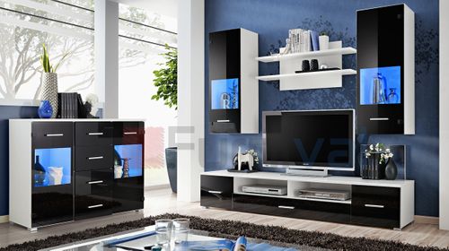 MEBLOŚCIANKA RENO  WHITE & BLACK na Arena.pl