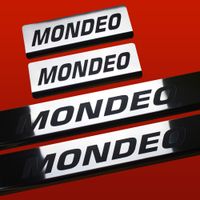 Listwa progowa FORD MONDEO MK5 Stal nierdzewna 304 połysk z czarnymi litera