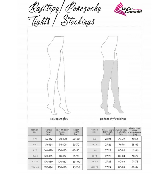 Kuszące Pończochy Z Czerwonym Wzorem - Arigsom Black LivCo Corsetti  L zdjęcie 8