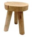 STOŁEK TABORET DREWNIANY 35cm SZLIF na Arena.pl