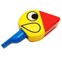 drewniany gwizdek ptaszek żółty