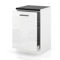 Szafka Kuchenna Stojąca Z Blatem Szafka Cargo 50cm Spremium Biały Połysk