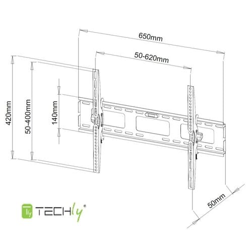 Uchwyt ścienny Techly 40"-65", 60kg slim na Arena.pl