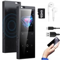 ODTWARZACZ MP4 MP3 DOTYKOWY VIDEO 64GB BLUETOOTH + SŁUCHAWKI