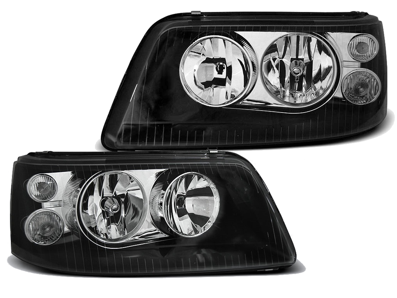 Lampy Reflektory VW T5 03-09 BLACK H7/H1 DEPO zdjęcie 1