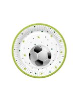 TALERZYK PAPIEROWY DAISY FOOTBALL WITH STARS 8 SZTUK 18CM POL-MAK