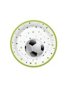 TALERZYK PAPIEROWY DAISY FOOTBALL WITH STARS 8 SZTUK 18CM POL-MAK