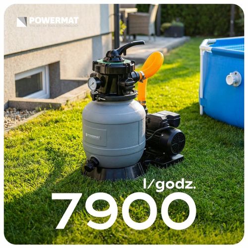 POMPA PIASKOWA DO BASENU FILTRUJĄCA DO BASENÓW 7900l/h FILTR TIMER LCD 250W na Arena.pl