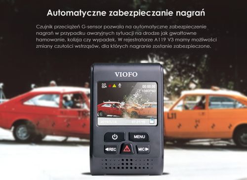 VIOFO A119 V3 - Kamera samochodowa na Arena.pl