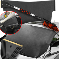 Mata Antyszronowa Na Szybę Zimę Osłona Skrobaczka Mosiężna Ze Szczotką 75CM