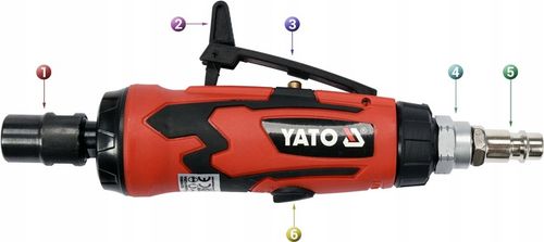 SZLIFIERKA PNEUMATYCZNA PROSTA 25000 obr. 6mm YATO na Arena.pl