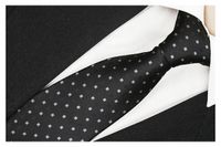 ŻAKARDOWY Krawat Klasyczny w Romby CZARNY rc254