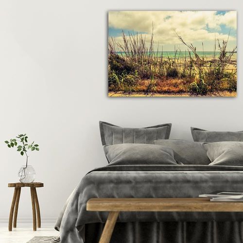 Deco Panel, Trawy nad błękitnym morzem 60x40 na Arena.pl
