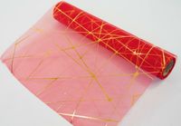 organza 36cm x 4,5m czerwona  orgboż-0003czerwona