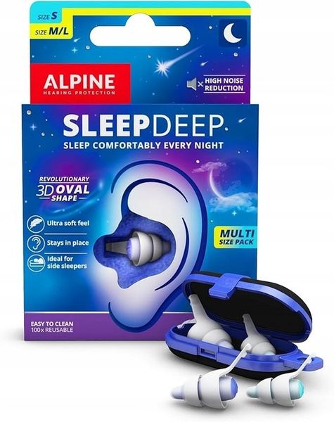 Zatyczki Stopery do Uszu do Snu Alpine SleepDeep Multipack 2 Rozmiary zdjęcie 1