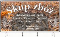 BANER REKLAMOWY oczkowany 100x50cm projekt w cenie SKUP ZBOŻA