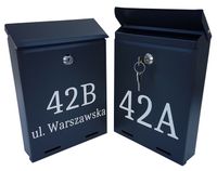 Skrzynka na listy pocztowa YORK - nr domu, - NAPIS