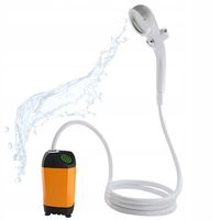 PRZENOŚNY PRYSZNIC KEMPINGOWY TURYSTYCZNY BEZPRZEWODOWY USB WYŚWIETLACZ LCD