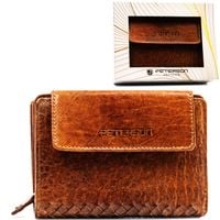 portfel damski skórzany ptn wd2-vlcn-4482 cognac