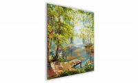 OBRAZ NA SZKLE KWADRATOWY 50x50cm 097 Staw w lesie