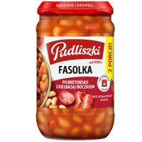 Pudliszki FASOLKA PO BRETOŃSKU gotowe danie mięsne SŁOIK 610g