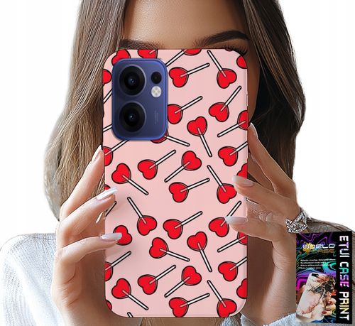 ETUI DO OPPO FIND X5 LITE - KOBIECE, MODNE WZORY LIZAKI W SERCA CASE na Arena.pl