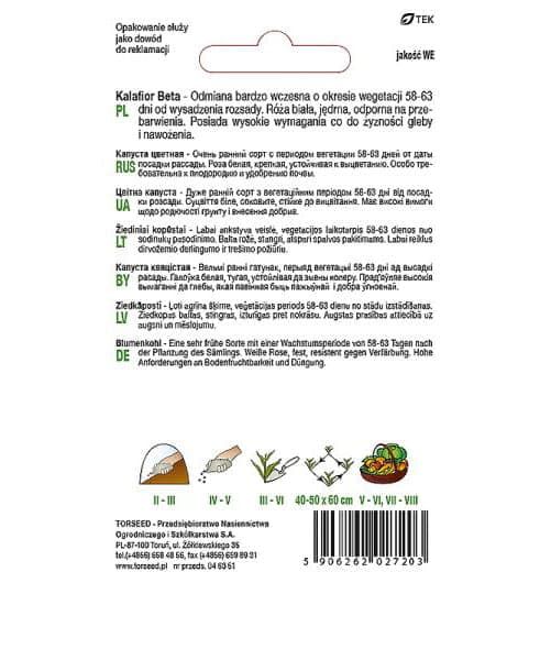 Nasiona Kalafior Beta 1g zdjęcie 1