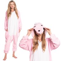 Piżama Damska Kombinezon Kigurumi Onesie Kostium Dinozaur Różowy 165-175  L
