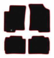 Dywaniki welurowe CARLUX-RED do Hyundai Accent MC 2005-2011 czarne