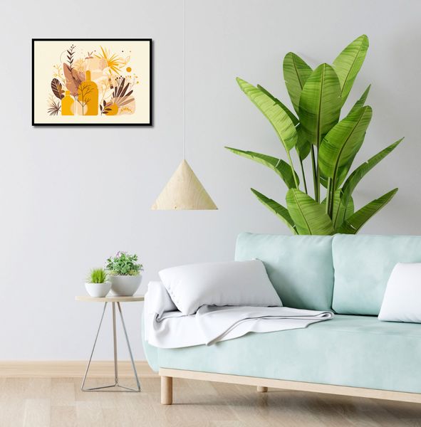 Plakat 55x40cm Złote Rośliny zdjęcie 4
