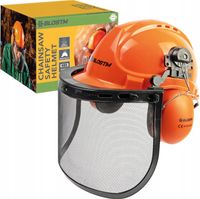 KASK OCHRONNY DO PIŁY KASK Z WIZJEREM OCHRONA GŁOWY ODPORNY NA UDERZENIA