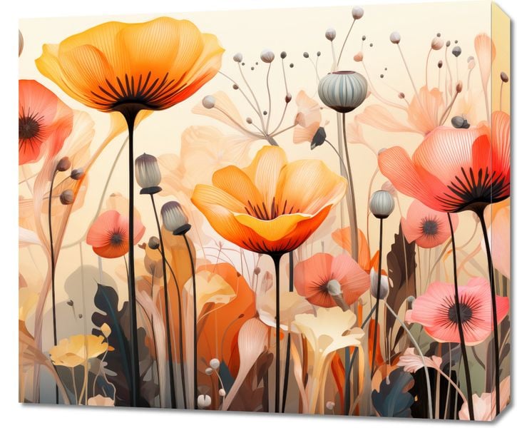 Obraz 70x60cm Taneczne Maki zdjęcie 1