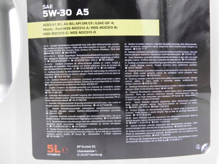 OLEJ FORD FORMULA F 5L A5 5W-30 15CF54 zdjęcie 10