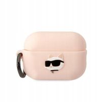 2 x ETUI SILIKONOWE KARL LAGERFELD RÓŻOWE DO AIRPODS PRO 2 CHOUPETTE 3D