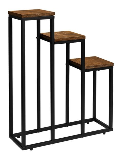 Kwietnik stojący czarny Loren postarzany dąb zdjęcie 5