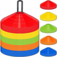 PACHOŁKI TRENINGOWE PIŁKARSKIE TALERZYKI ELASTYCZNE ZESTAW 50 SZTUK