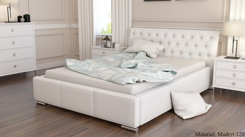 STYLOWE ŁÓŻKO 160X200 TAPICEROWANE NOWOŚĆ Z POJEMNIKIEM na Arena.pl